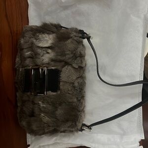FENDI real fur evening bag